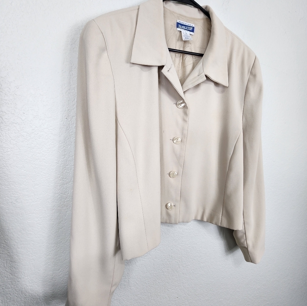 Pendleton Khaki Button Up Blazer Jacket Size 18 - image 8